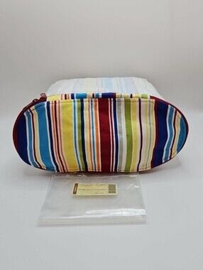Longaberger fabric zippered liner in Sunny Day Stripe medium Boardwalk basket